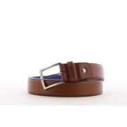 Heren Riem Cognac Leer Van Bommel , Brown , Unisex