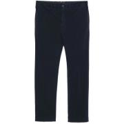 Navy Blue Front Button Pants Incotex , Blue , Heren