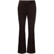 Wijde Leren Broek Theory , Brown , Dames