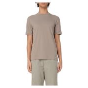 Casual Katoenen T-Shirt voor Mannen Emporio Armani , Beige , Heren