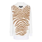 Hoodie met geborduurde zebra strepen Balmain , Multicolor , Heren