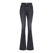 Boot-cut Jeans Balmain , Black , Dames