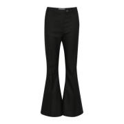 Zwarte Flared Hoge Taille Broek Gestuz , Black , Dames