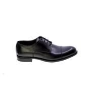 Zwarte leren Oxford schoenen Exton , Black , Heren