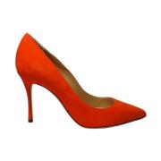 Suède Hoge Hakken Schoenen Sergio Rossi , Orange , Dames