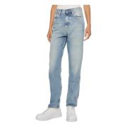 Authentieke Slim Straight Jeans Calvin Klein Jeans , Blue , Dames