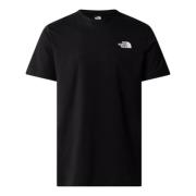 Katoenen T-shirt voor Mannen The North Face , Black , Heren