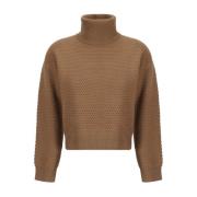 Bruine Coltrui Trui Aw24 Max Mara Studio , Brown , Dames