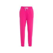 Roze Joggers met Logo Borduurwerk Polo Ralph Lauren , Pink , Dames