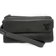 Pre-owned Leather wallets Louis Vuitton Vintage , Black , Dames