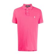 Roze Geborduurd Logo Poloshirt Polo Ralph Lauren , Pink , Heren