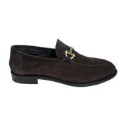 Suède Loafers met Gouden Detail Marechiaro 1962 , Brown , Heren