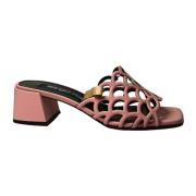 Leren Sandalen Sergio Rossi , Pink , Dames