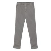 Lyocell Katoenen Broek met Zakken Canali , Gray , Heren