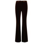 Bruine Flare Broek van Fluweel Etro , Brown , Dames