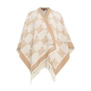 Luxe Beige Wollen Cape Aw24 Max Mara , Beige , Dames