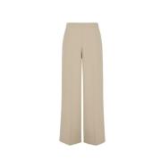 Wijde Pijp Zand Polyester Broek P.a.r.o.s.h. , Beige , Dames