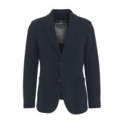 Blauwe Single-Breasted Blazer Moderne Pasvorm Circolo 1901 , Blue , He...