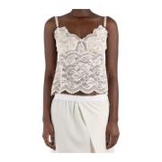 Ivoor Kant Top Paco Rabanne , Beige , Dames