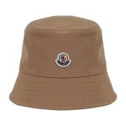 Bucket Hat met Applicatie Moncler , Beige , Dames