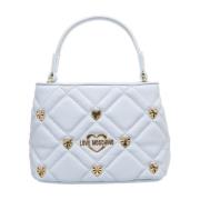 Blauwe Studs Handtas Love Moschino , Blue , Dames