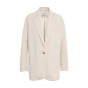 Witte Blazer 'Costes' Stijlvol Chic 8PM , White , Dames