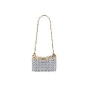 Iconic Nano 1969 Skyline Messing Clutch Paco Rabanne , Gray , Dames