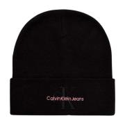 Zwarte Logo Geborduurde Katoenen Pet Calvin Klein Jeans , Black , Dame...