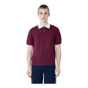 Polo Shirt met Logo Patch Wales Bonner , Red , Heren