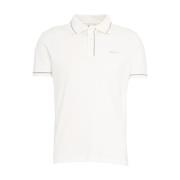 Witte Polo Shirt met Contrasterende Strepen Luis Trenker , White , Her...