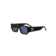 Stijlvolle zonnebril in blauwe tint Fendi , Black , Unisex