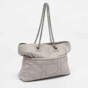 Pre-owned Leather totes Dior Vintage , Gray , Dames