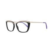 Zwarte Metalen Plastic Optische Frames Emilio Pucci , Black , Dames