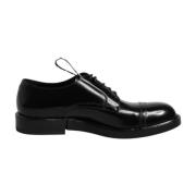 Zwarte Lakleren Derby Schoenen Dolce & Gabbana , Black , Heren