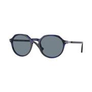 Klassieke zonnebril met zwarte lenzen Persol , Black , Unisex