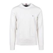 Katoen Polyester Mix Gebreide Trui Tommy Hilfiger , White , Heren