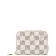 Pre-owned Canvas wallets Louis Vuitton Vintage , White , Dames