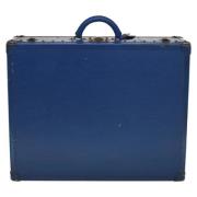 Pre-owned Leather travel-bags Louis Vuitton Vintage , Blue , Dames