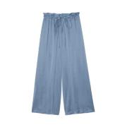 Kurt katoenen wijde pijpen broek Ines De La Fressange Paris , Blue , D...