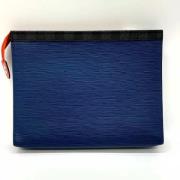 Pre-owned Canvas clutches Louis Vuitton Vintage , Blue , Heren