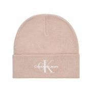 Minimalistisch Logo Katoenen Beanie Calvin Klein Jeans , Beige , Dames