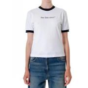 Stijlvolle T-shirts en Polos Collectie Msgm , White , Dames