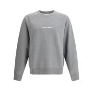 Grijze Melange Crew Neck Sweatshirt Maison Kitsuné , Gray , Heren