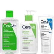 CeraVe Hydraterende 3 Stappen Dubbele Reiniging en Hydratatie Bundel