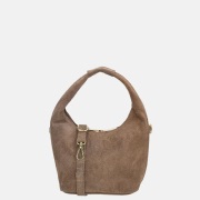 Charm London buideltas suede S donkertaupe