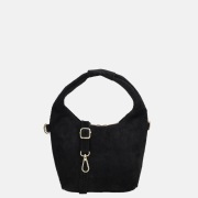 Charm London buideltas suede S zwart