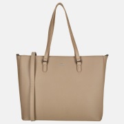 Duifhuizen Saffiano shopper L taupe