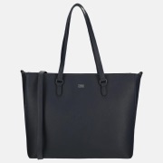 Duifhuizen Saffiano shopper L donker navy
