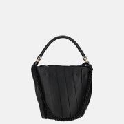 Firenze plissé bucket handtas black