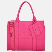 Charm London shopper/laptoptas 15 inch fuchsia